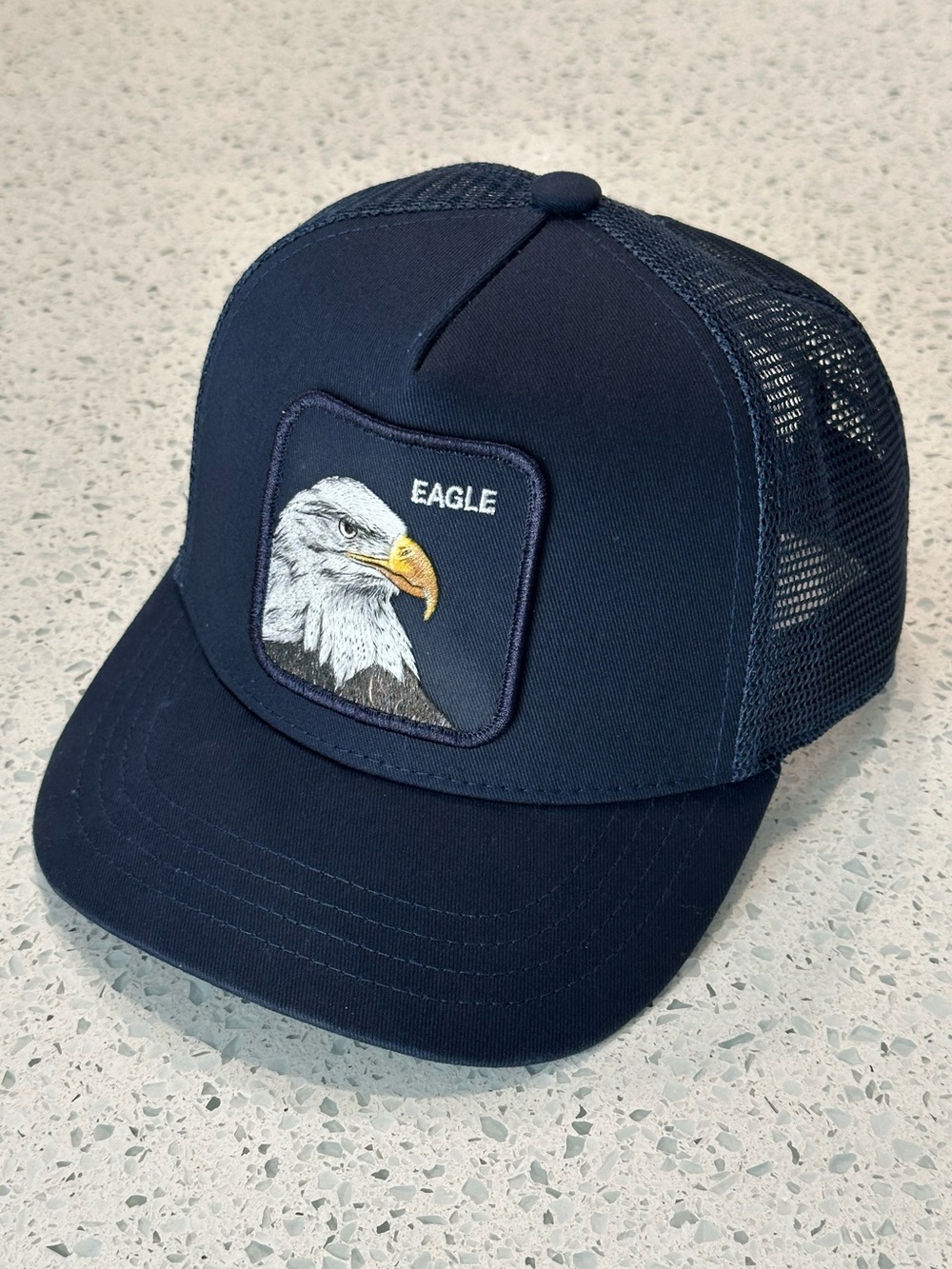 Golf Gods Talk Birdie To Me SnapBack Golf Hat - Eagle in Navy